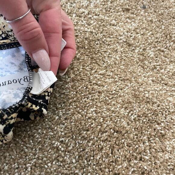 ByOuo bikini top snake skin python animal swim suite top strappy SZ SM padded - Picture 5 of 7